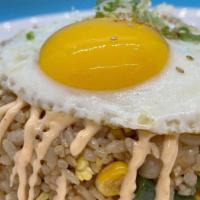 Chicken Fried Rice · Chopped chicken breast/ mixed vegetables/ egg/spicy mayo