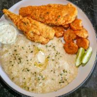 Whiting Fish Basket · Firm flaky fish with your choice of side and condiments