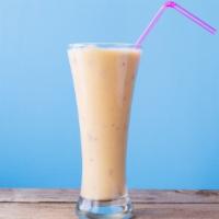 Ga Peach · Ripe, juicy peach smoothie blended with banana, mango, fruit juice, vanilla yogurt.