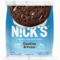 Nick'S Ice Cream Sandwich Cookies And Kram Kram (6 Oz) · Our rich, creamy ice cream and big, Swedish bakery-style cookies will satisfy your sweet too...