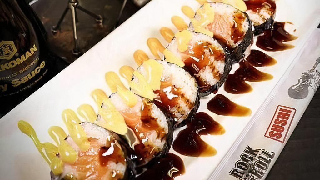 Salmon Roll · (ORIGINAL OR FRIED) Fresh salmon inside, topped with spicy mayo and eel sauce.