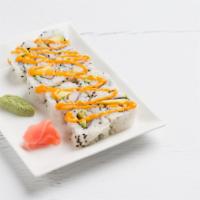 Spicy California Roll · Crab mix, cucumber, avocado, and spicy mayo.