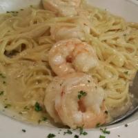 Shrimp Scampi · Includes garlic knots, pasta, soup or salad.