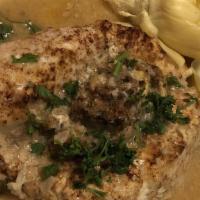 Baked Snapper · Includes garlic knots, pasta, soup or salad.