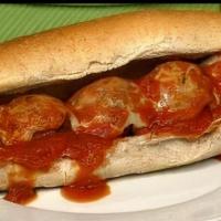 Train B Sub // Meatball Parmesan · Fresh tomato sauce, melted mozzarella cheese & homemade meat balls.