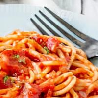 Spaghetti Marinara · Spaghetti in homemade Marinara Sauce served with Garlic Rolls.