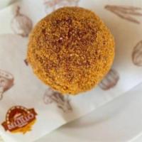 Arancino · Stuffed rice ball with traditional Neapolitan slow cooked ragù tomato sauce, beef mince, org...
