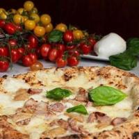 Porcini (White Based) · Porcini mushrooms, Neapolitan sausages, provola cheese from the Campania region, provolone d...