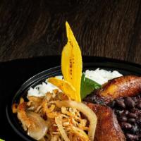 Vaca Frita Chicken Bowl (Pollo) · Cuban style shredded chicken sauteed with homemade mojo and onions. Served with white rice, ...
