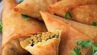 Meat Samosa · Grounded meat and peas, mildly spiced and stuffed in a light pastry.