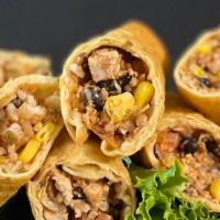 Southwest Eggrolls · Made in-house & served with cajun remolaude. Mexican Chicken,Black Beans,Rice,Corn,Jalapenos...