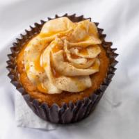 Single Tomato Soup Cupcake · Regale's version of carrot cake is a spiced cupcake made using tomato soup. Frosted with coo...