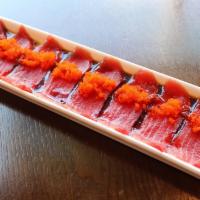 Tuna Carpaccio(8Pcs) · Eight slices of tuna or salmon served with carpaccio sauce.