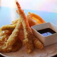 Shrimp Tempura Appetizer · Tempura shrimp and vegetable served with tempura sauce.