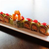 Sexy On The Beach(8Pcs) · Spicy. Shrimp tempura, Maine lobster, topped with spicy tuna and avocado served with sweet m...