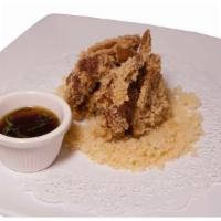 Soft Shell Crab · Deep fried soft-shelled crab served with ponzu sauce.