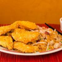 Chicken Wings · 6 pieces of fried chicken wings/drums.