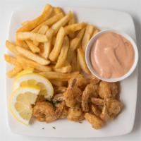 Fried Shrimp With Fries · 6 Panko Breaded Shrimp fried to perfection and served with your choice of fries.  Served wit...