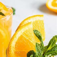 Fresh Mint Orange · Fresh mint leaves,lemon juice,and ice