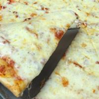 Cheese Pizza · With our pizza sauce.