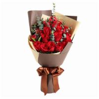 Romantic Two Dozen Red Roses Bouquet · Two Dozen Romantic Red roses Bouquet with a beautiful wrapped