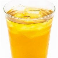 Fresh Orange Green Tea · Green tea is lightly sweetened with fresh squeezed oranges.