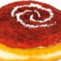Cream Cheese Donut · Filled with cream cheese and covered with red velvet cake crumbs, this donut highlights the ...