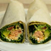 Ocean Wrap · Whole wheat wrap, grilled salmon, spinach, arugula, goat cheese, red onions, cranberries and...