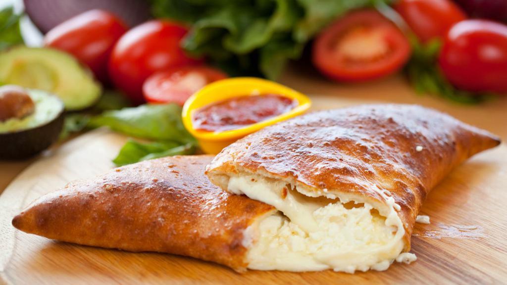Cheese Calzone · Mouthwatering 16 inch calzone stuffed with Ricotta and Mozzarella Cheese.