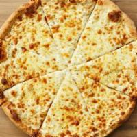 Johnny'S White Pizza · 290-400 cal. per slice. A blend of ricotta, mozzarella, provolone and parmesan cheeses with ...