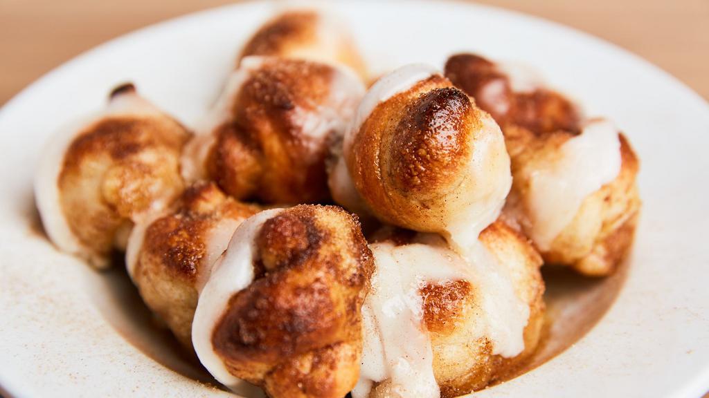 Cinnamon Knots · A johnny Brusco's favorite. 120-150 cal./knot. with icing.