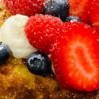 French Toast · Toasted brioches, fresh mix berries.
