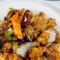 Michiru Chicken (New) · Fried chicken stir fried with carrots onions bell peppers and mushrooms in chef special sauce