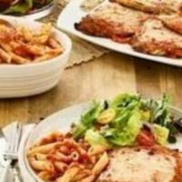 Chicken Parmesan Family Bundle · Chicken breasts coated with Mama Mandola’s  breadcrumbs, sautéed and topped with our pomodor...