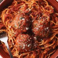 Spaghetti · Our classic spaghetti topped with pomodoro sauce.