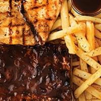 Drover'S Ribs & Chicken Platter · 1/2 rack of tender Ribs and grilled chicken breast.