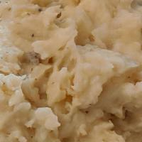 Mashed Potatoes · Homestyle real potatoes.  214cal