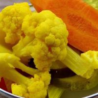 Mixed Pickles · Assortment of pickled carrots, celery, cauliflower, & onions