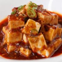 Mapo Tofu / 麻婆豆腐 · Vegetarian. “Granny’s tofu” flavors from garlic, dried and fresh chilies.