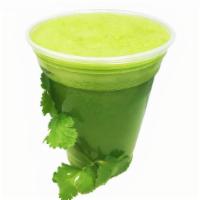Green Power · Blend of kale, arugula, pineapple, ginger, water, and sugar.