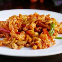 Thai Cashew Chicken · Crispy chicken mixed with shredded mango and bell pepper in a sweet thai chili sauce, tossed...