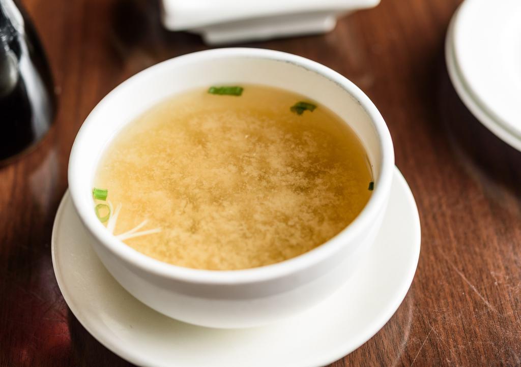 Miso Soup · Seaweed, tofu, mushroom, and scallion in Japanese soy bean paste based broth.