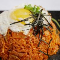 Korean Shrimp Fried Rice · Fried rice made in the style of the koryo dynasty with sublet overtones of kimchee.