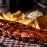 Bb Full Dinner. · Full rack of Meaty and tender baby backs hickory-smoked and brushed with our sweet original ...