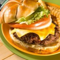 Hamburger. · Generous 10 oz. of fresh ground Black Angus Prime Beef, seasoned and char-grilled your way. ...
