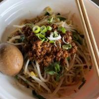 Mix And Toss Noodle · White noodle toss with green onion, cilantro, bean sprout, chives, minced garlic, pork meat ...