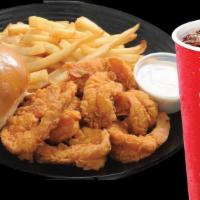 Shrimp (15 Pcs.) Combo · Comes with regular side, your choice of drink.