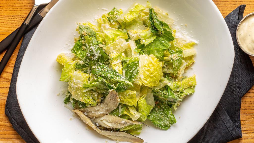 Render Unto Caesar · romaine hearts | white anchovy | pecorino | croutons | **caesar dressing contains anchovy