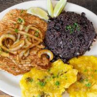 Pollo A La Plancha · Grilled Chicken Breast topped with cooked onions