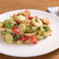 Vegan Ceviche Salad · All organic ingredients: Avocados, red pepper, tomato, cilantro, lime and lemon juice, organ...